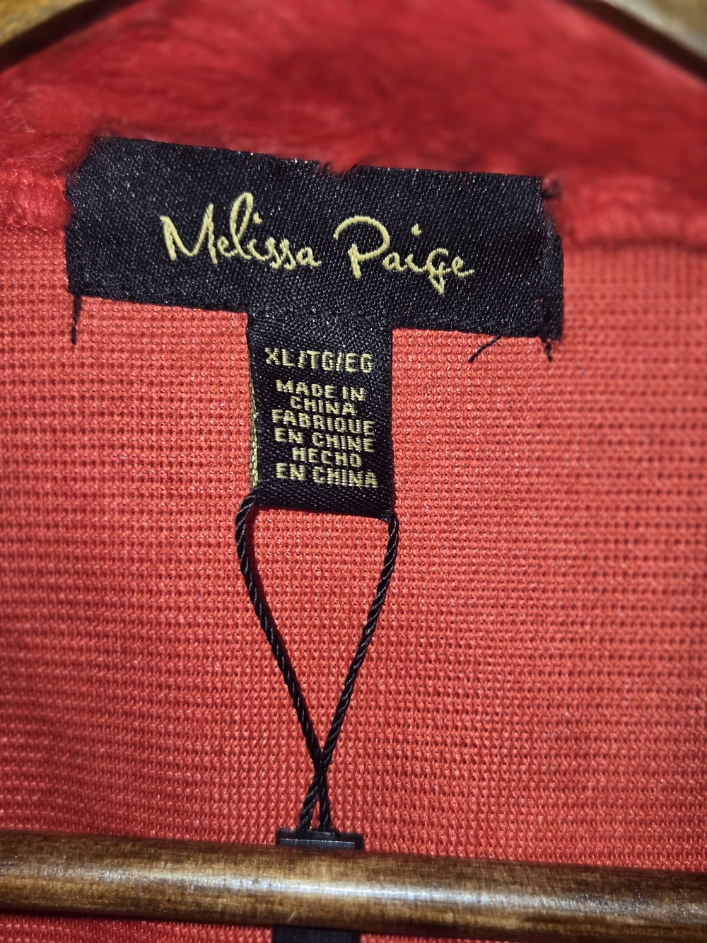 New! Melissa Paige Red Faux-Fur Teddy Coat Outerwear Plush Winter Jacket XL - Picture 8 of 9